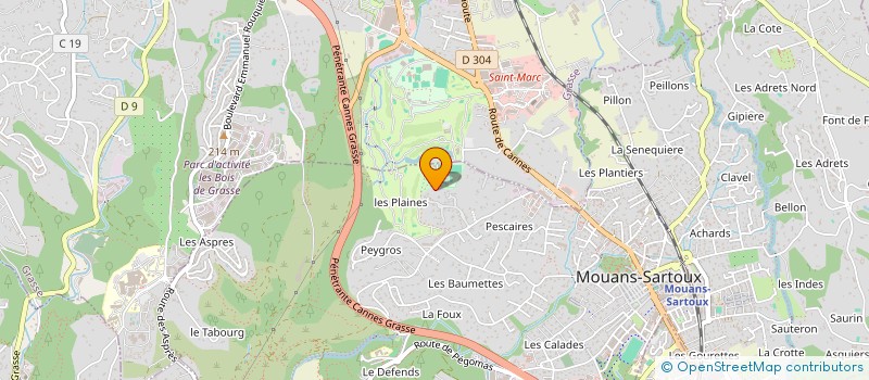 localisation de l'entreprise BELLEROSE  MOUANS-SARTOUX