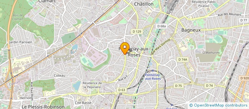 localisation de l'entreprise BELLES ET SO JOLIS FITNESS à FONTENAY-AUX-ROSES