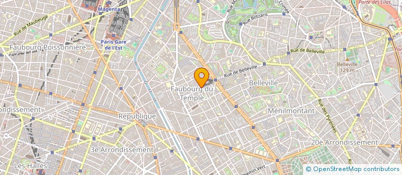 localisation de l'entreprise BELLEVILLE ALIMENTAIRE à PARIS