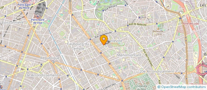 localisation de l'entreprise BELLEVILLE CITOYENNE  PARIS