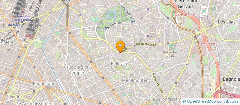 localisation de l'entreprise BELLEVILLE MILIEU DU MONDE  PARIS