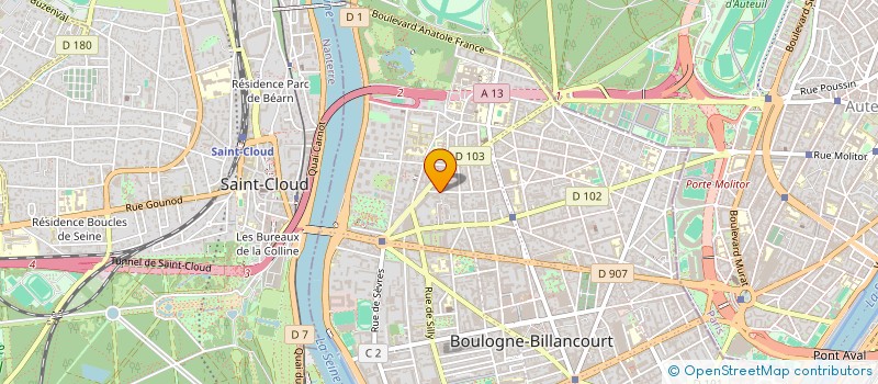 localisation de l'entreprise BELLEVILLE MUSIQUE à BOULOGNE-BILLANCOURT