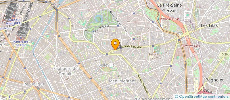 localisation de l'entreprise BELLEVILLE PRIMEURS  PARIS