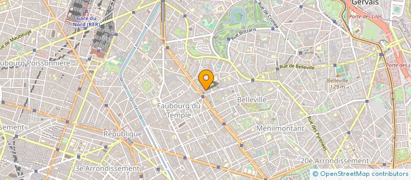 localisation de l'entreprise BELLEVILLE PRODUCTION  PARIS