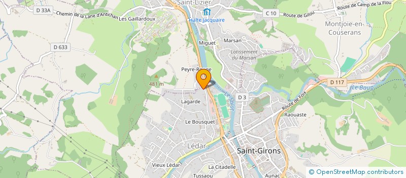 localisation de l'entreprise BELLEVUE à SAINT-GIRONS