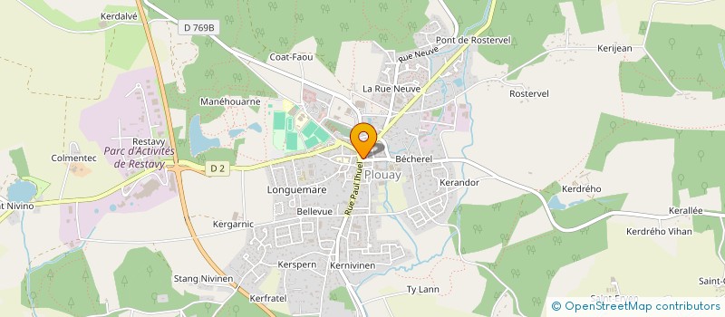 localisation de l'entreprise BELLEVUE  PLOUAY