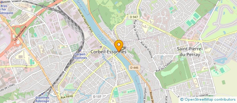 localisation de l'entreprise BELLEVUE à CORBEIL-ESSONNES