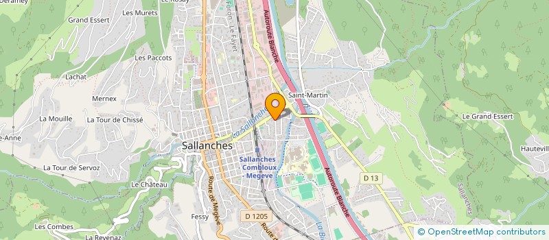localisation de l'entreprise BELLEVUE à SALLANCHES
