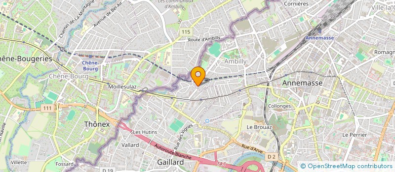 localisation de l'entreprise BELLEVUE à ANNEMASSE