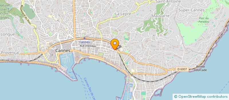 localisation de l'entreprise BELLEVUE à CANNES