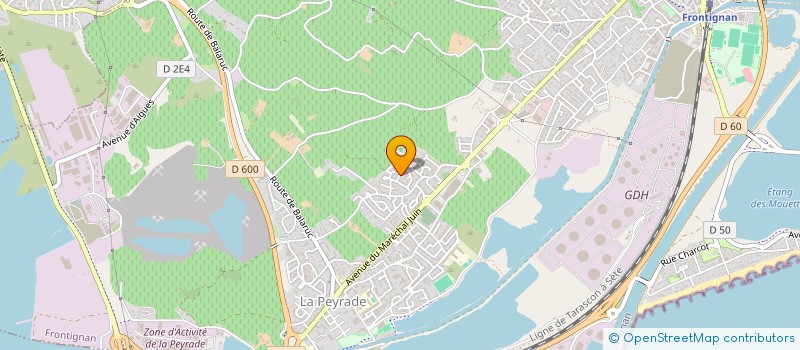 localisation de l'entreprise BELLEVUE à FRONTIGNAN