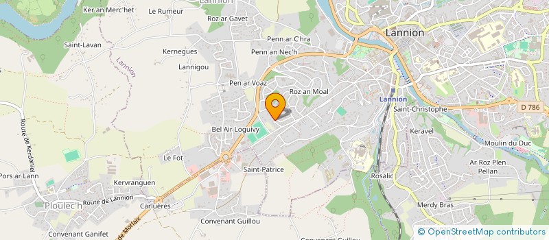 localisation de l'entreprise BELLEVUE à LANNION