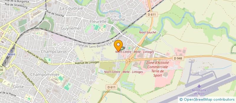 localisation de l'entreprise BELLEVUE à NIORT