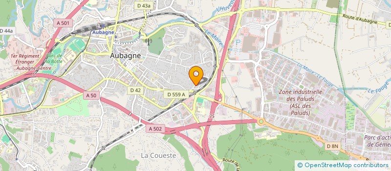 localisation de l'entreprise BELLEVUE à AUBAGNE