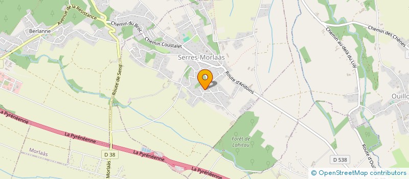 localisation de l'entreprise BELLEVUE  SERRES-MORLAAS