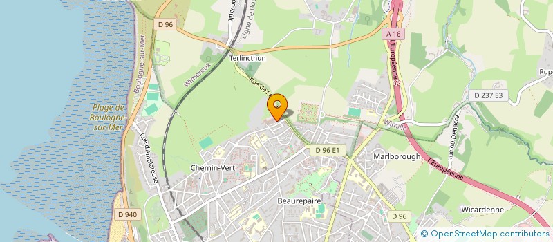 localisation de l'entreprise BELLEVUE  BOULOGNE-SUR-MER