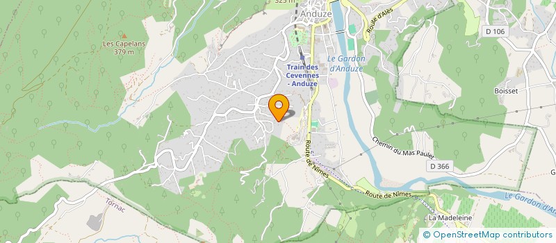 localisation de l'entreprise BELLEVUE à ANDUZE