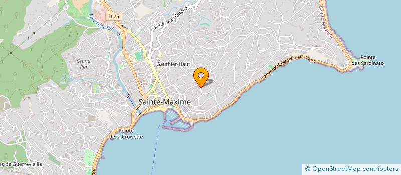 localisation de l'entreprise BELLEVUE à SAINTE-MAXIME