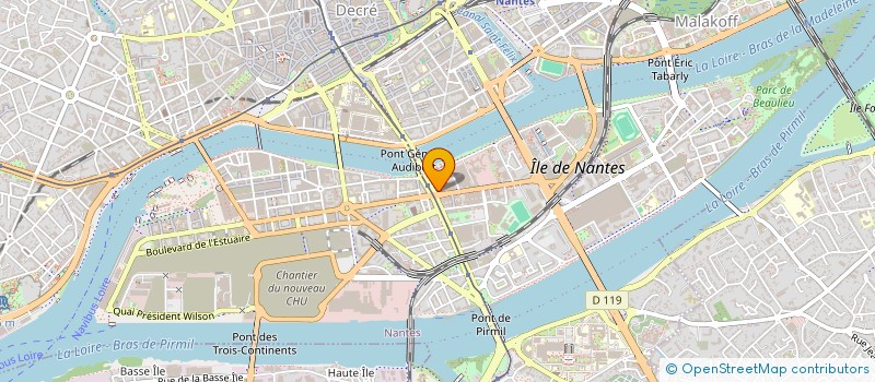 localisation de l'entreprise BELLEVUE à NANTES