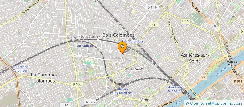 localisation de l'entreprise BELLEVUE à BOIS-COLOMBES