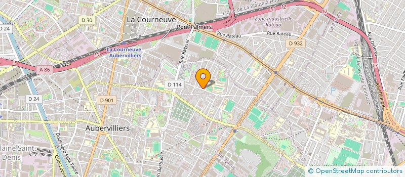 localisation de l'entreprise BELLEVUE à AUBERVILLIERS