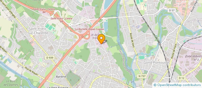 localisation de l'entreprise BELLEVUE à SAINT-YRIEIX-SUR-CHARENTE