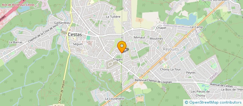 localisation de l'entreprise BELLEVUE  CESTAS