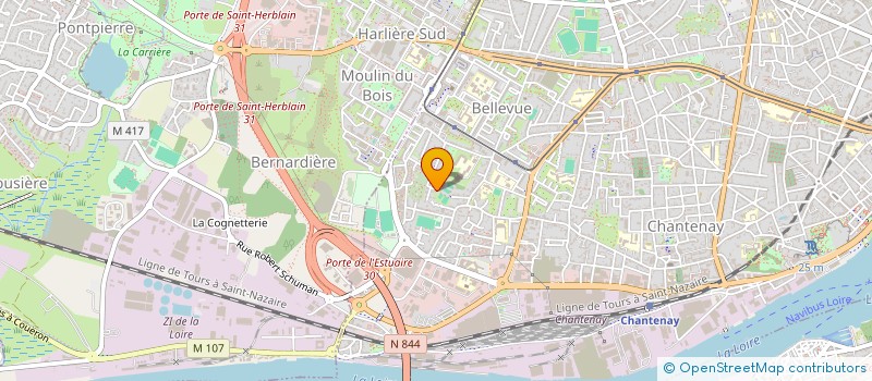 localisation de l'entreprise BELLEVUE BASKET CLUB à NANTES