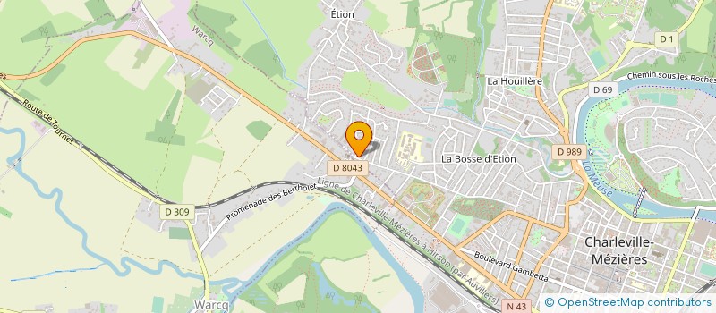 localisation de l'entreprise BELLEVUE CARRELAGES à CHARLEVILLE-MEZIERES