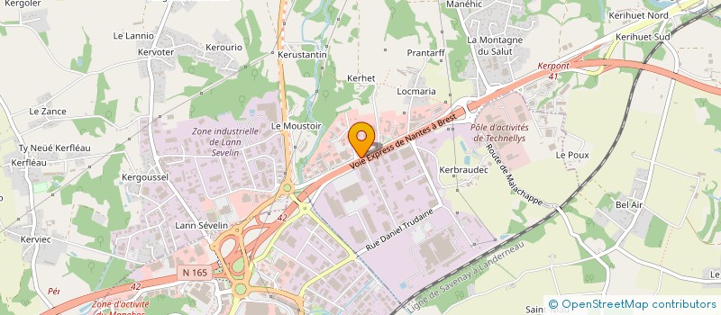 localisation de l'entreprise BELLEVUE DIFFUSION à CAUDAN