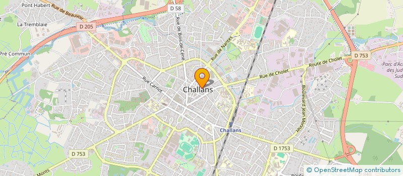 localisation de l'entreprise BELLEVUE.IMMO à CHALLANS