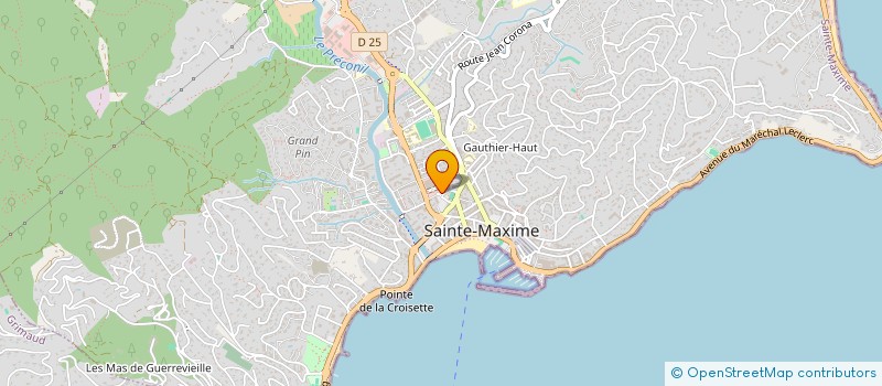 localisation de l'entreprise BELLEVUE IMMOBILIER à SAINTE-MAXIME