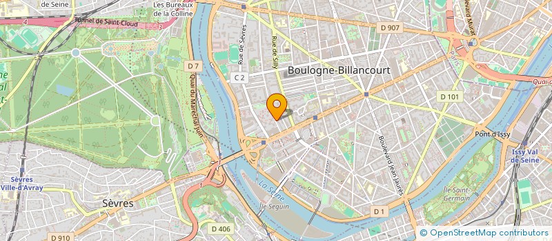localisation de l'entreprise BELLEVUE PRESSING à BOULOGNE-BILLANCOURT