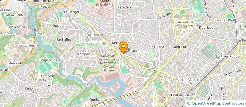 localisation de l'entreprise BELLEVUE VIDEO à BREST