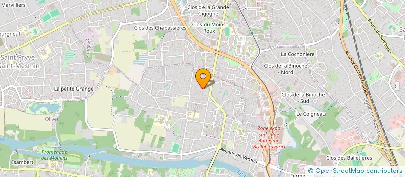 localisation de l'entreprise BELLI à OLIVET