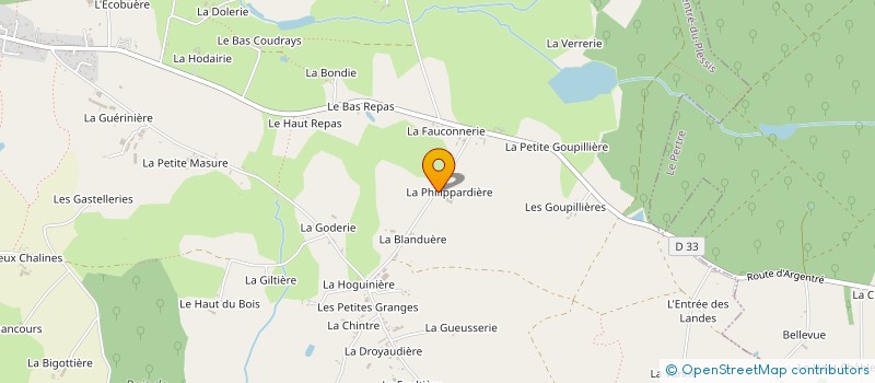 localisation de l'entreprise BELLIER CHAUPITRE  ARGENTRE-DU-PLESSIS