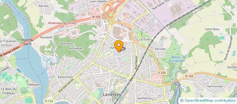 localisation de l'entreprise BELLIET LOCATIONS IMMOBILIERES  GUIPAVAS