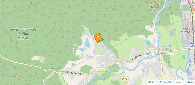 localisation de l'entreprise BELLINDA  ETIVAL-CLAIREFONTAINE