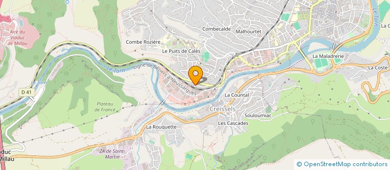 localisation de l'entreprise BELLINI à MILLAU