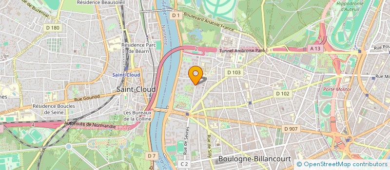 localisation de l'entreprise BELLINI CONSEIL  BOULOGNE-BILLANCOURT