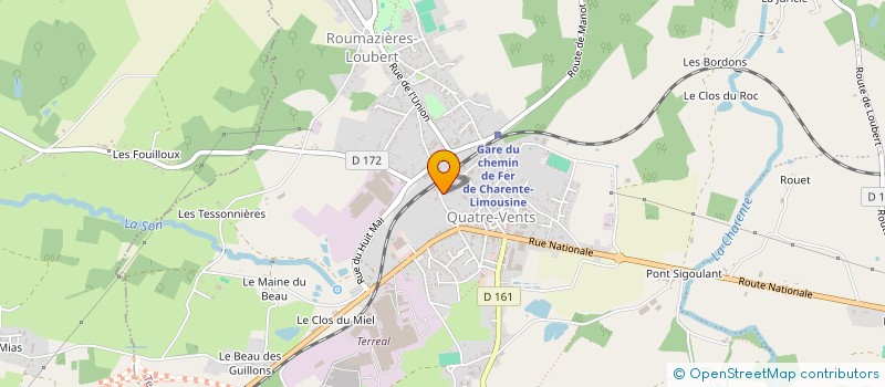 localisation de l'entreprise BELLIPEJ à TERRES-DE-HAUTE-CHARENTE