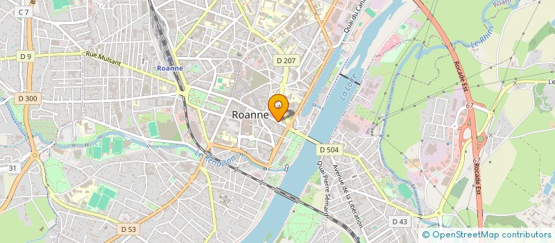 localisation de l'entreprise BELLISSIM' à ROANNE