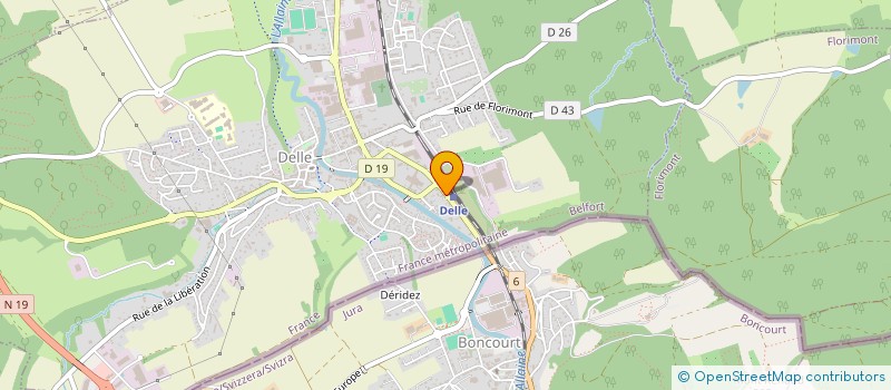 localisation de l'entreprise BELLON à DELLE