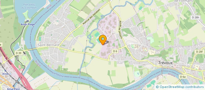 localisation de l'entreprise BELLOT TOITURE à TREVOUX