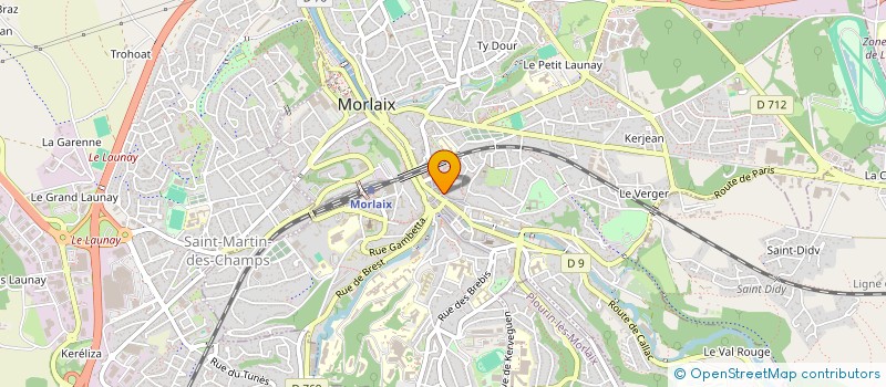 localisation de l'entreprise BELLUNE à MORLAIX