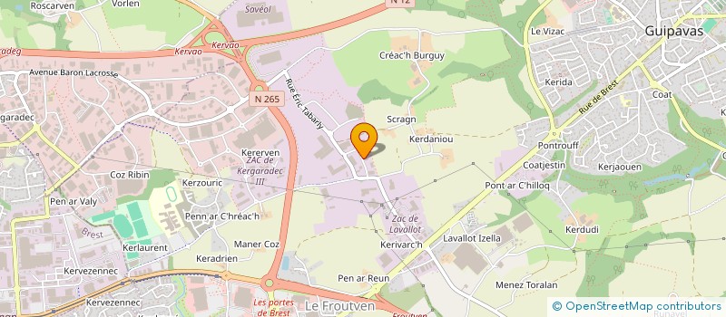 localisation de l'entreprise BELLWEL INGENIERIE à GUIPAVAS