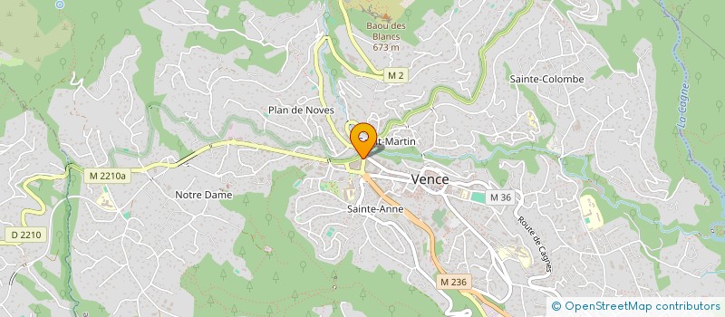 localisation de l'entreprise BELMARINA à VENCE