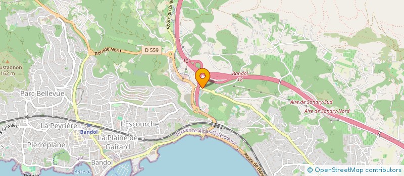 localisation de l'entreprise BELMEG  SANARY-SUR-MER