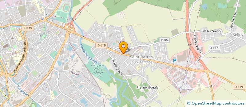 localisation de l'entreprise BELMELIANI GHERDINE à SAINT-PARRES-AUX-TERTRES