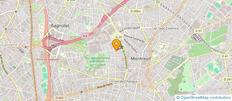 localisation de l'entreprise BELMERA  MONTREUIL